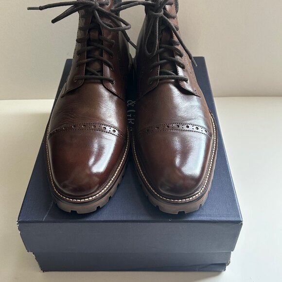 Warfield & Grand Potrero Cap-toe Boots - Chestnut - Size 14 (53801) - Picture 3 of 9